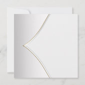 Elegante witte gouden kruis doop kaart (Achterkant)