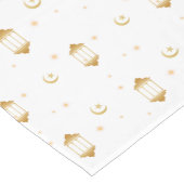 Elegante witte gouden lantaarns maan islamitische korte tafelloper (Hoek)