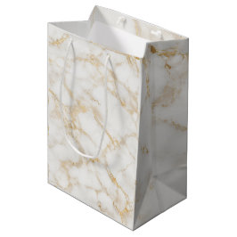 Elegante witte & gouden marmeren cadeautas