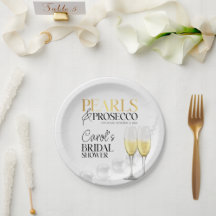Elegante witte gouden parels & Prosecco bruidsdouc