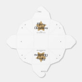 Elegante witte gouden ster kerst bedankdoosjes (Uitgevouwen)