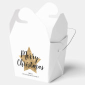 Elegante witte gouden ster kerst bedankdoosjes (Geopend)