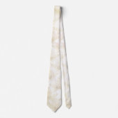 Elegante witte & gouden varenblad bruiloft  stropdas (Voorkant)