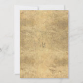 Elegante witte gouden wilde bloem lux Save the Dat Kaart (Achterkant)