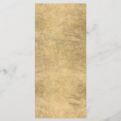 Elegante witte gouden wilde bloem luxe bruiloft Me Programmakaart (Achterkant)