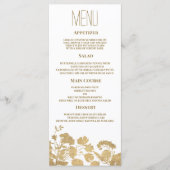 Elegante witte gouden wilde bloem luxe bruiloft Me Programmakaart (Voorkant)