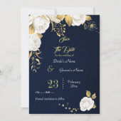 elegante witte goudvlek save the date (Voorkant)