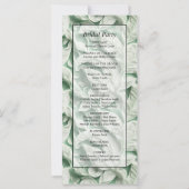 Elegante  witte groene bladkalligrafie (Achterkant)