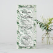 Elegante  witte groene bladkalligrafie (Staand voorkant)