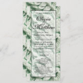 Elegante  witte groene bladkalligrafie (Voorkant / Achterkant)