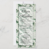 Elegante  witte groene bladkalligrafie (Voorkant)