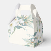 Elegante witte groene bloemenbruiloft bedankdoosjes (Achterkant)