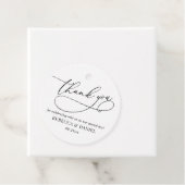 Elegante witte & groene simpele bedankkaartjes bedankjes labels (In situ)