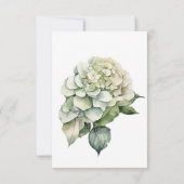 Elegante witte groene waterverf bloemenbruiloft kaart (Achterkant)