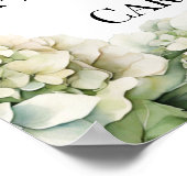 Elegante witte groene waterverf bloemenbruiloft poster (Hoek)