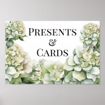 Elegante witte groene waterverf bloemenbruiloft