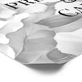 Elegante witte groene waterverf bloemenbruiloft poster (Hoek)