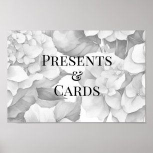 Elegante witte groene waterverf bloemenbruiloft poster