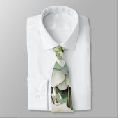 Elegante witte groene waterverf bloemenhortensia's stropdas (Gebonden)