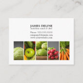 Elegante Witte Groenten Voeding Chef Visitekaartje (Voorkant)