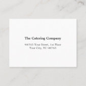 Elegante Witte Groenten Voeding Chef Visitekaartje (Achterkant)