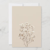 Elegante witte gypsophila floral Save the Date Kaart (Achterkant)