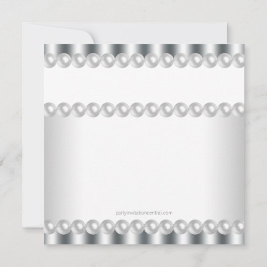 Elegante witte hete verjaardagsfeestuitnodiging kaart (Achterkant)