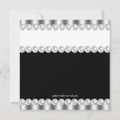 Elegante witte hete verjaardagsfeestuitnodiging kaart (Achterkant)