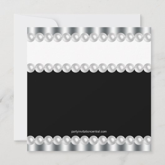 Elegante witte hete verjaardagsfeestuitnodiging kaart (Achterkant)