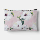 Elegante witte hibiscus op zachte roze achtergrond etui (Voorkant)