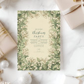 Elegante Witte Holly Kerstmis Kaart