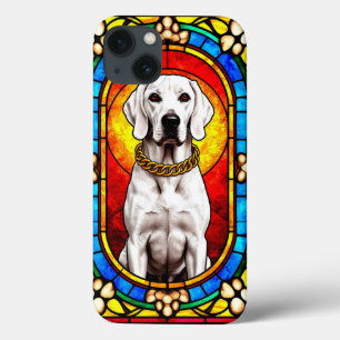 Elegante witte hond kunst Case-Mate iPhone case