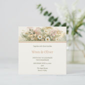 Elegante witte hortensia bloem bruiloft kaart (Staand voorkant)
