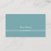 Elegante Witte Hortensia Bloemen Blauwgroen Visitekaartje (Achterkant)