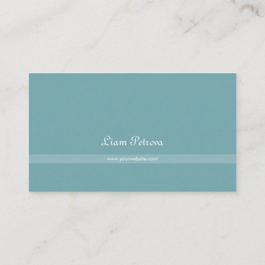 Elegante Witte Hortensia Bloemen Blauwgroen Visitekaartje (Achterkant)