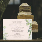 Elegante witte hortensia blush beide ouders bruilo kaart