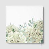Elegante witte hortensia doop gastenboek (Achterkant)