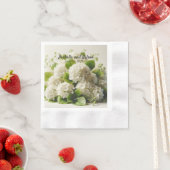 Elegante Witte Hortensia Huwelijksservetten Servet (Insitu)