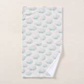 Elegante Witte Hortensia Teal Bad Handdoek (Handdoek)