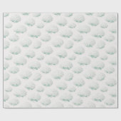 Elegante Witte Hortensia Teal Cadeaupapier (Vlak)