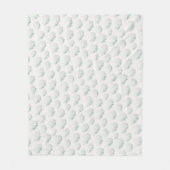Elegante Witte Hortensia Teal Fleece Deken (Voorkant)