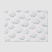 Elegante Witte Hortensia Teal Tissuepapier (Voorkant)