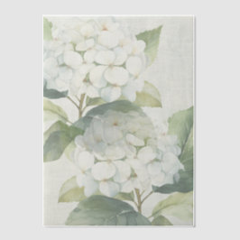 Elegante Witte Hortensia Vellum Overlay Uitnodigingen