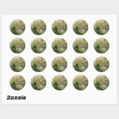 Elegante Witte Hortensia's Ronde Sticker (Vel)