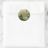 Elegante Witte Hortensia's Ronde Sticker (Tas)