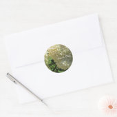 Elegante Witte Hortensia's Ronde Sticker (Envelop)