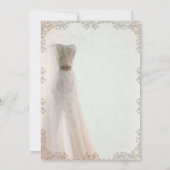 Elegante witte huwelijksproef uitnodiging (Achterkant)