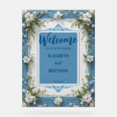 Elegante witte Hydrangea bloem rustieke bruiloft Acryl Bord (Voorkant)