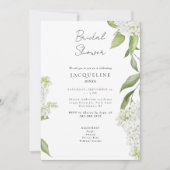 Elegante witte Hydrangea Bruidsdouche Kaart (Voorkant)