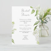 Elegante witte Hydrangea Bruidsdouche Kaart (Staand voorkant)